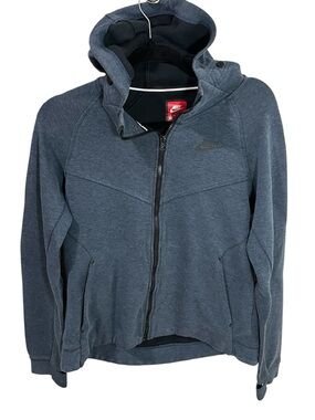 Nike Women’s Tech Fleece Hoodie Squadron Blue/Black Size Medium Full Zip